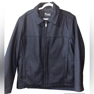 Dockers Men’s Wool Blend Open Bottom Jacket with Quilted Bib